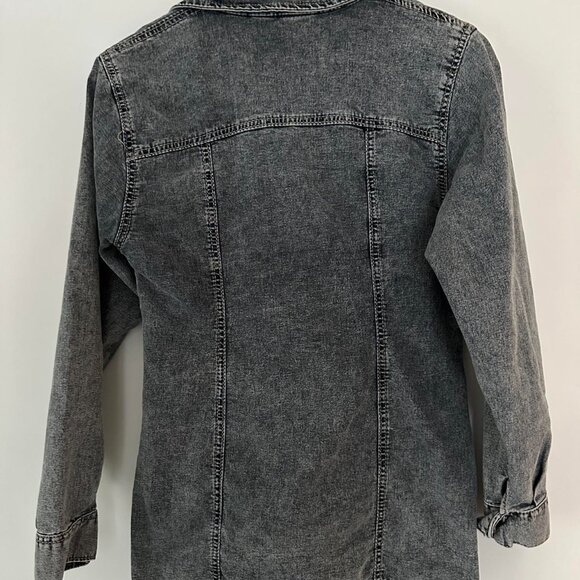 Y2K Vintage Denim Jacket (Size 36) Moto Boho style - Picture 6 of 7